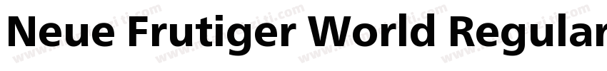 Neue Frutiger World Regular字体转换